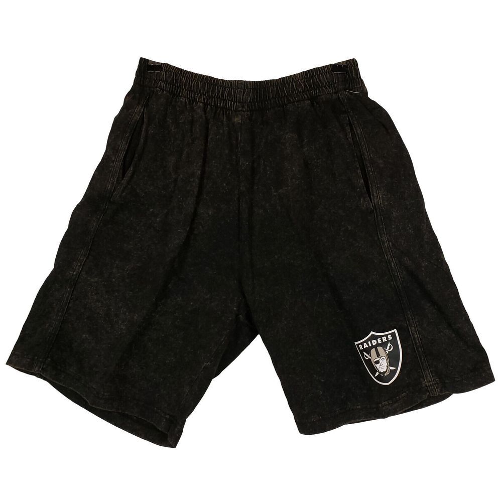 Oakland Raiders Mitchell & Ness NFL M Medium Shorts Acid Washed Black NWT‎